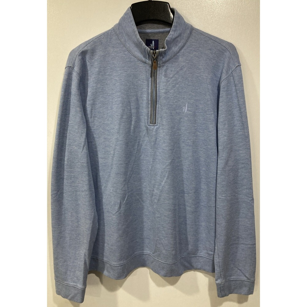 Johnnie-O 1/4 Zip Pullover Light Blue‎ Size XL Cotton/Modal Blend